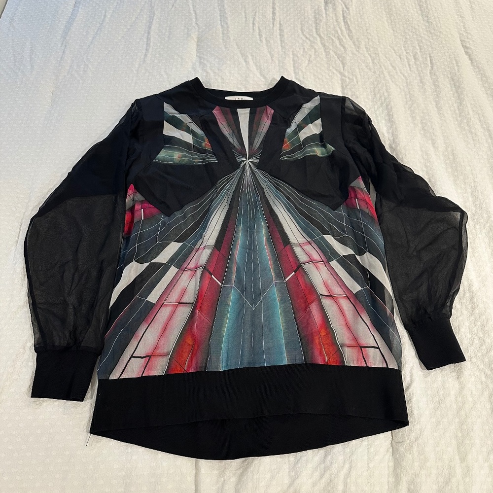 IRO Pattern Sheer Top